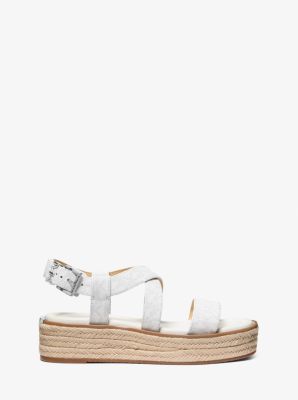 Lynn Signature Logo Platform Espadrille Sandal