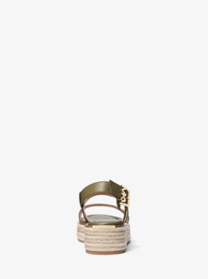 Sandale espadrille Lynn en cuir à semelle compensée