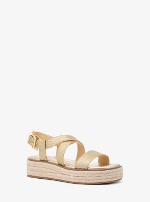 Sandalo stile espadrilla Lynne in pelle con plateau image number 0