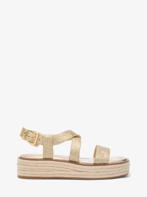 Sandalo stile espadrilla Lynne in pelle con plateau image number 1