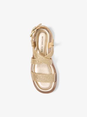 Lynn Metallic Leather Platform Espadrille Sandal image number 3