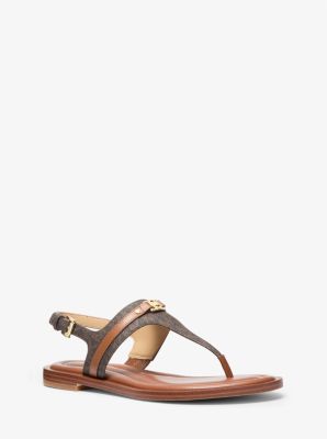 Mandy Signature Logo T-Strap Sandal