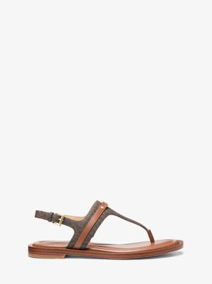 Mandy Signature Logo T-Strap Sandal