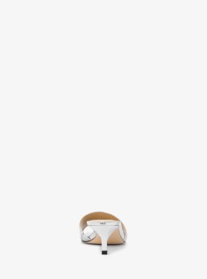 Merriam Metallic Leather Kitten Heel Sandal