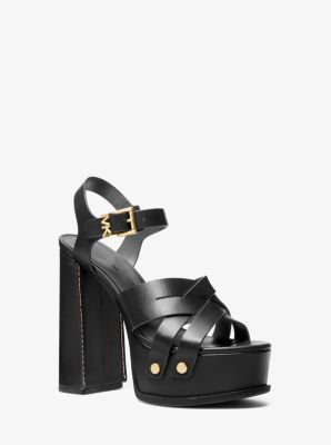 Plateau-Sandale Nora aus Leder