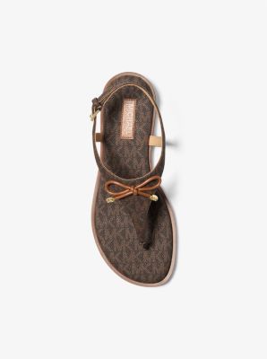 Sandale Nori à logo Signature in BRUN | Michael Kors