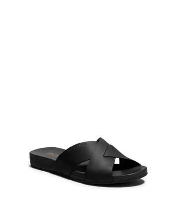 Somerly Leather Slide Sandal | Michael Kors