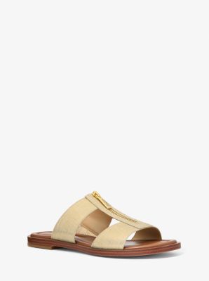 Berkley Metallic Linen Slide Sandal