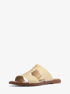Berkley Metallic Linen Slide Sandal
