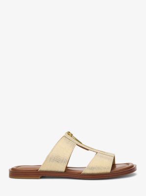 Berkley Metallic Linen Slide Sandal