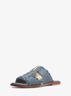 Mule Berkley en denim effiloch&eacute;