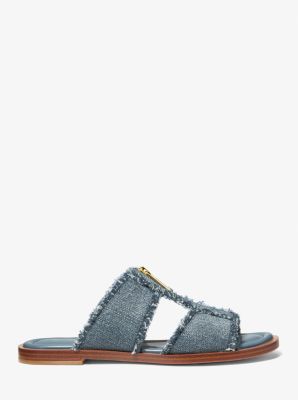Mule Berkley en denim effiloch&eacute;