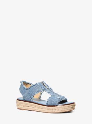 Sandalo espadrilla Berkley in denim sfrangiato
