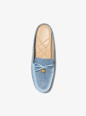 Thumbnail - MK Mule Greta Aus Denim - Weiss - Michael Kors