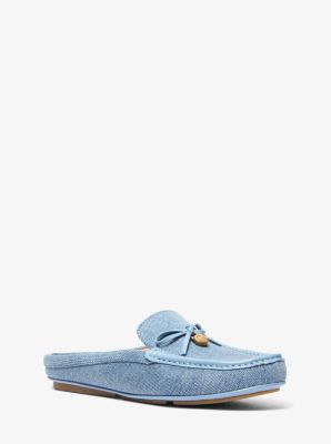 MK Mule Greta Aus Denim - Weiss