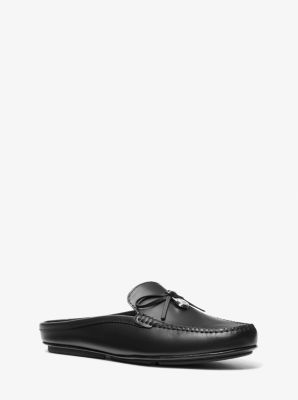 Thumbnail - MK Mule Greta Aus Leder - Schwarz - Michael Kors