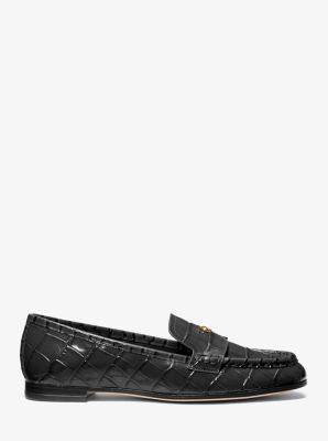 Mocassin Jennings en cuir effet crocodile en relief in NOIR | Michael Kors