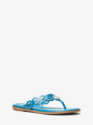 Janie Perforated Logo Leather Sandal