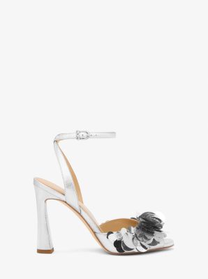 Loretta Sequin Embellished Metallic Sandal