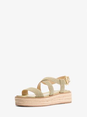 Lynn Glitter Chain Mesh Espadrille Sandal