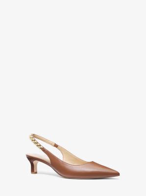 Slingbackpump Marcia van leer