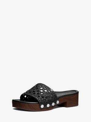 Thumbnail - MK Sandale Mayes Mit Gewebtem Riemen - Schwarz - Michael Kors