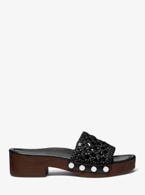 Sandalo Mayes intrecciato in NERO | Michael Kors