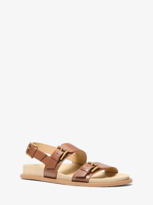 Thumbnail - MK Sandale Nia Aus Leder - Braun - Michael Kors