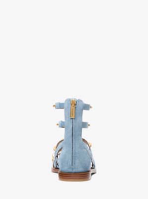 Sandale gladiateur Noa en su&egrave;de &agrave; clous