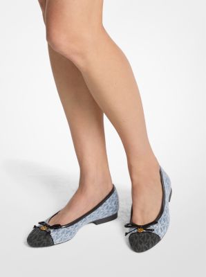 Ballerine Piper Flex en denim &agrave; imprim&eacute; logo Signature