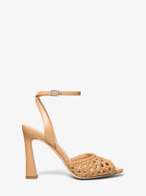 Sandalia Rosie de efecto tejido in CACAHUETE | Michael Kors
