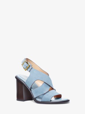Raven Suede Block Heel Sandal