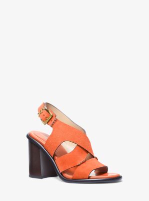Raven Suede Block Heel Sandal