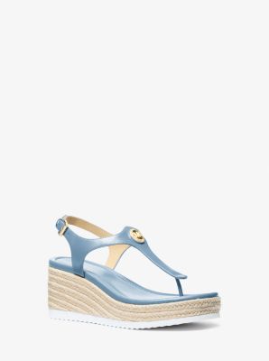 MK Wedge Val Aus Leder - Blau