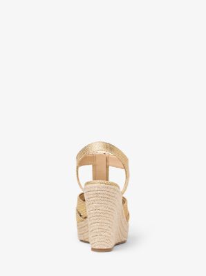 Michael kors berkley hot sale wedge gold