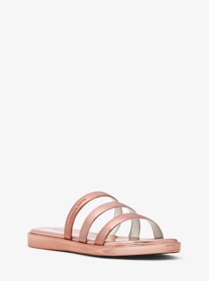 michael kors keiko metallic slide