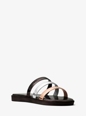 Keiko Metallic Slide Sandal | Michael Kors