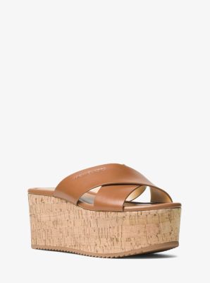 Vivianna Leather Platform Slide | Michael Kors