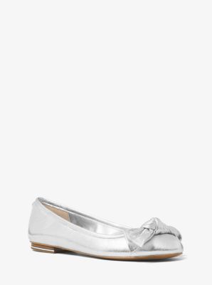 michael kors silver flats