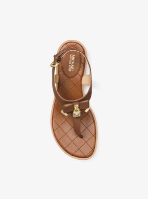 Alice Saffiano Leather Sandal Michael Kors