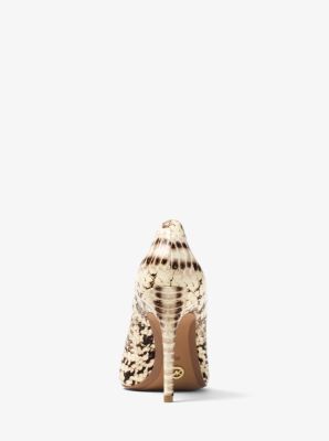 Michael kors claire embossed sale leather pump