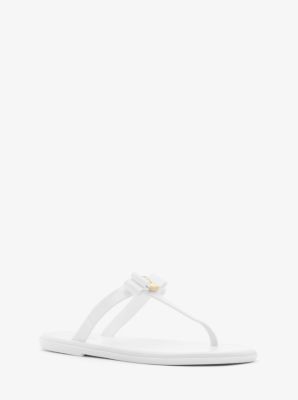 michael kors slippers white