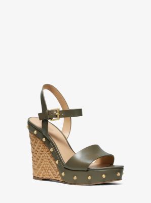 michael kors white wedges
