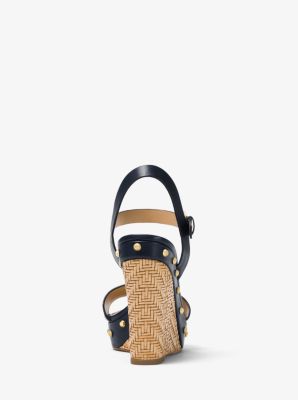 Michael kors ellen on sale leather slide sandal