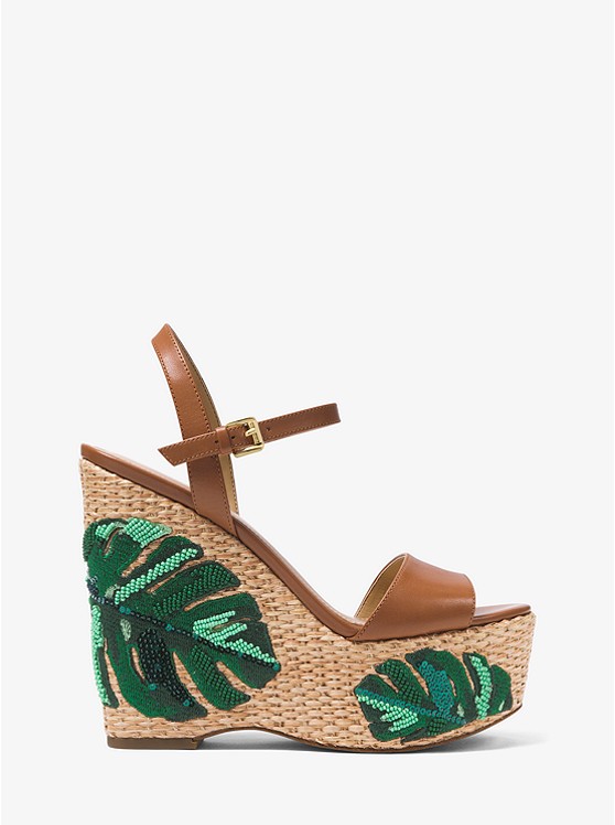 Fisher Palm Embroidered Wedge