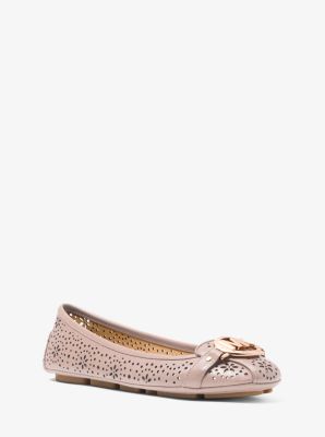 Fulton Floral Perforated Leather Moccasin Michael Kors