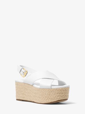 Michael kors jodi store leather platform sandal