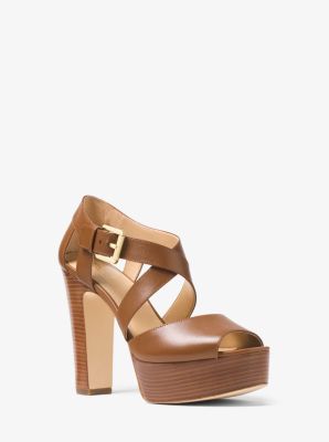 michael kors jodi leather platform sandal