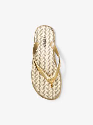 Jet Set Metallic Jelly Flip Flop Michael Kors