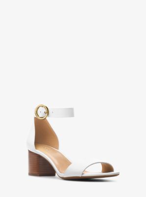 michael kors lena sandal white